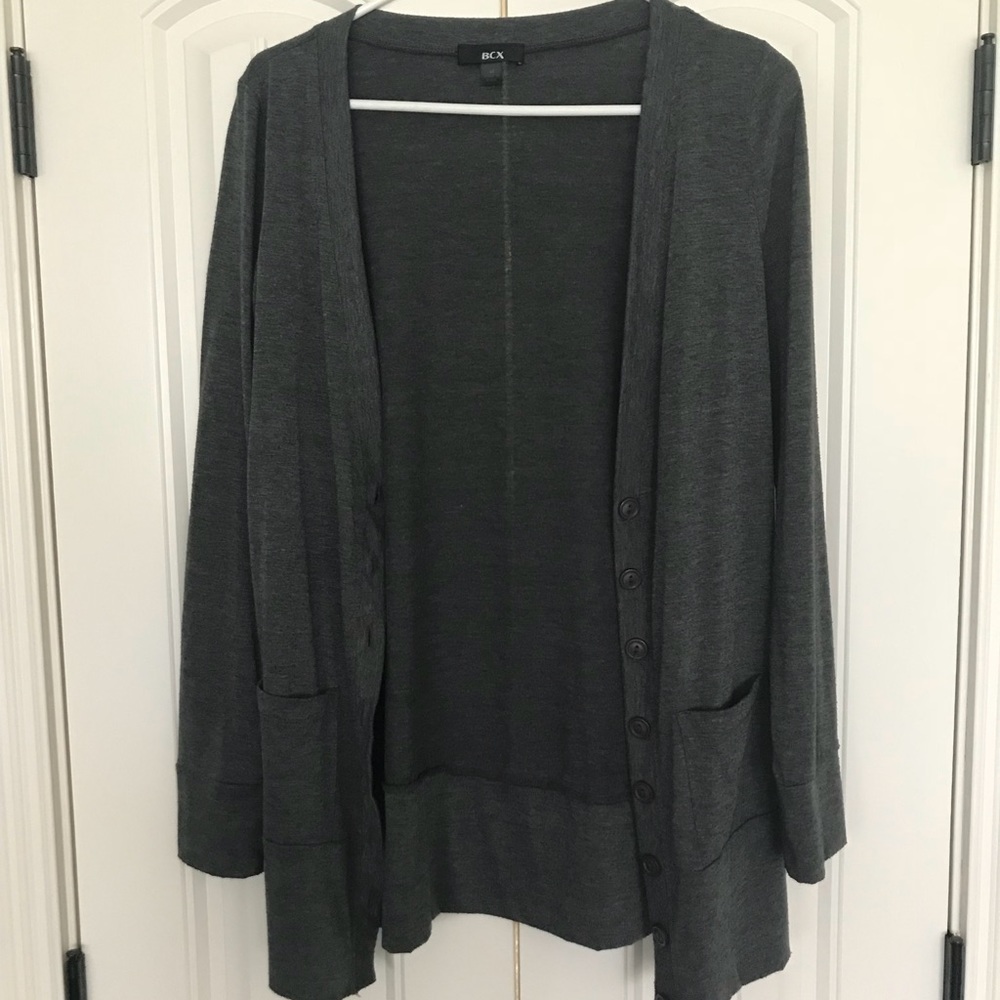 Gray button down cardigan
